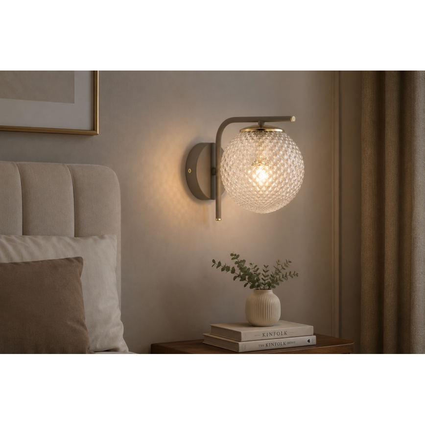BRILAGI - Wandleuchte STELLA 1xE27/60W/230V beige/gold