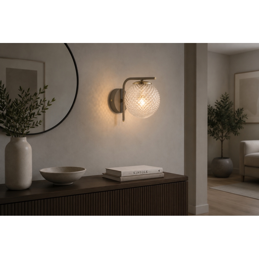 BRILAGI - Wandleuchte STELLA 1xE27/60W/230V beige/gold