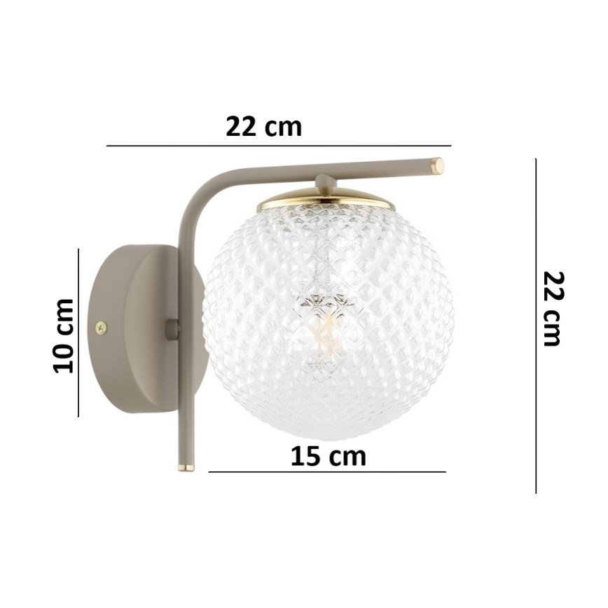 BRILAGI - Wandleuchte STELLA 1xE27/60W/230V beige/gold
