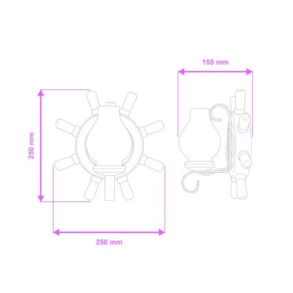 Brilagi - Wandleuchte TIMONA 1xE14/40W/230V Buche