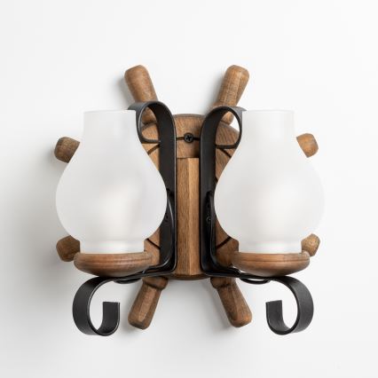 Brilagi - Wandleuchte TIMONA 2xE14/40W/230V Buche