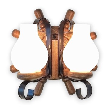 Brilagi - Wandleuchte TIMONA 2xE14/40W/230V Buche/Walnuss