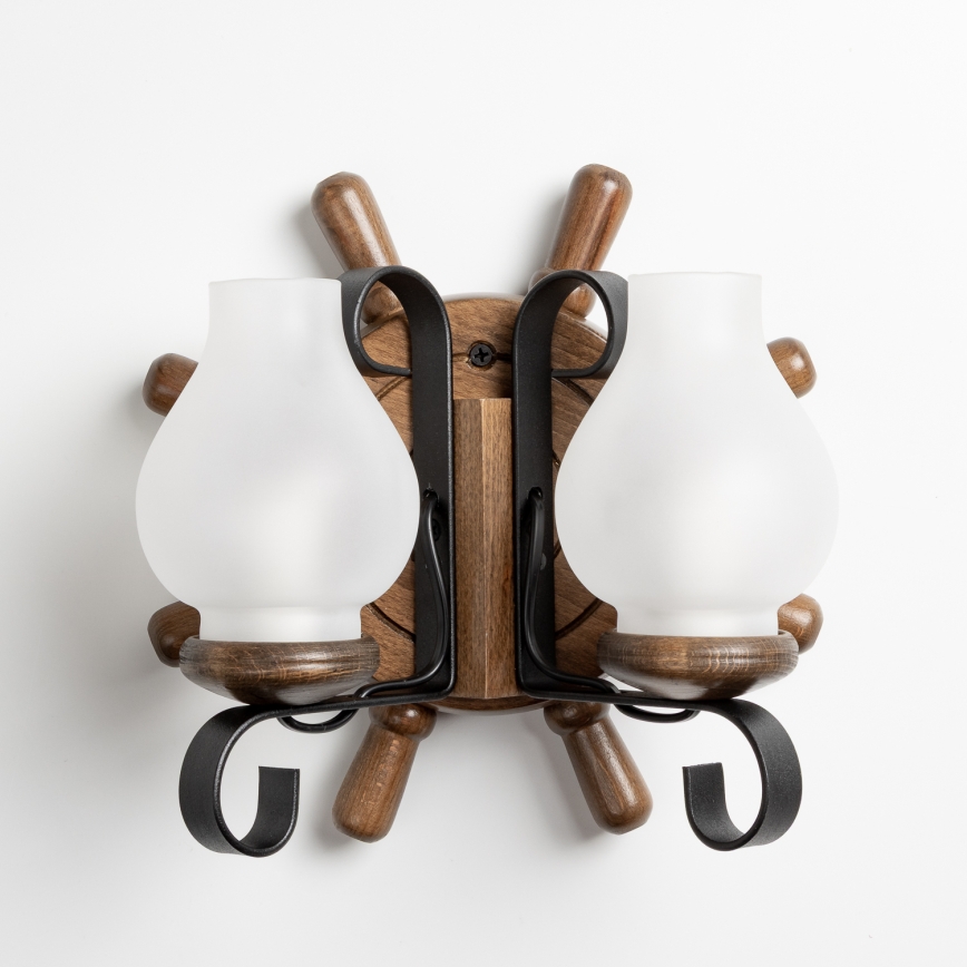 Brilagi - Wandleuchte TIMONA 2xE14/40W/230V Buche/Walnuss