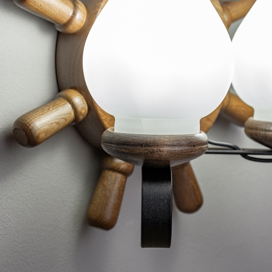 Brilagi - Wandleuchte TIMONA 2xE14/40W/230V Buche/Walnuss