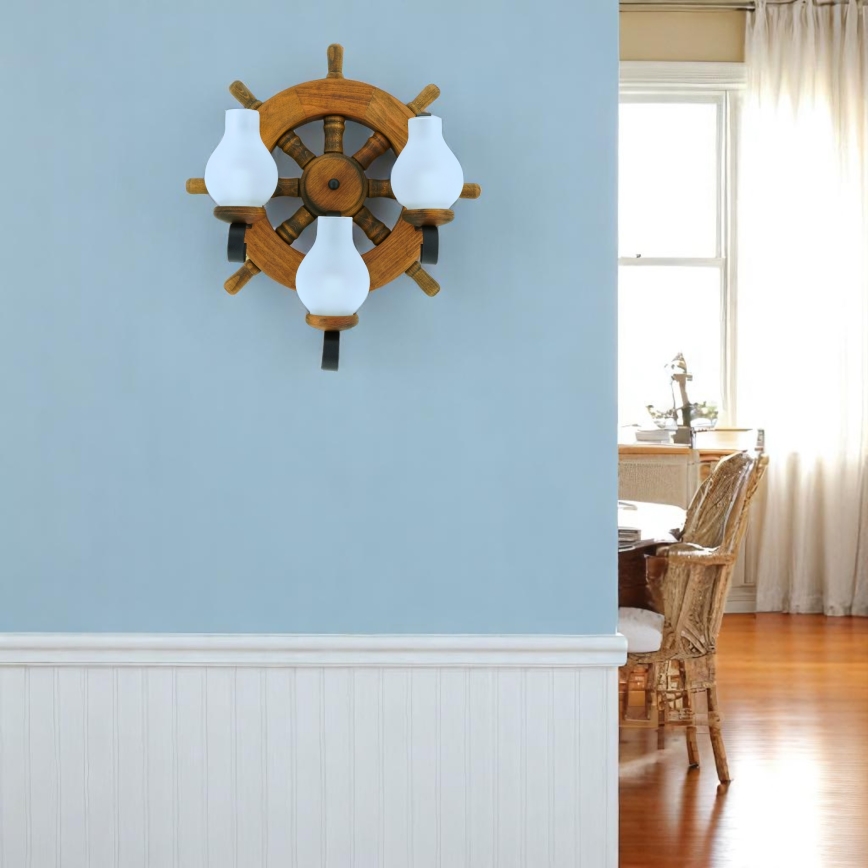 Brilagi - Wandleuchte TIMONA 3xE14/40W/230V Buche