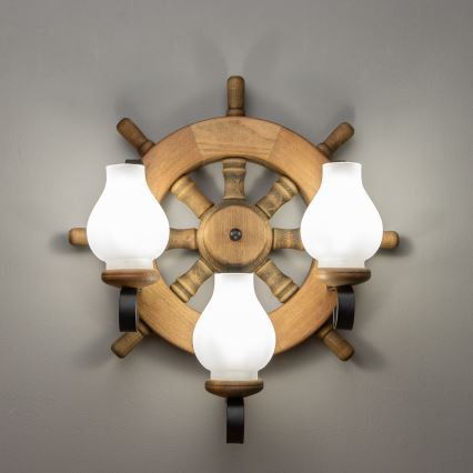 Brilagi - Wandleuchte TIMONA 3xE14/40W/230V Buche