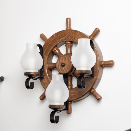 Brilagi - Wandleuchte TIMONA 3xE14/40W/230V Buche/Walnuss