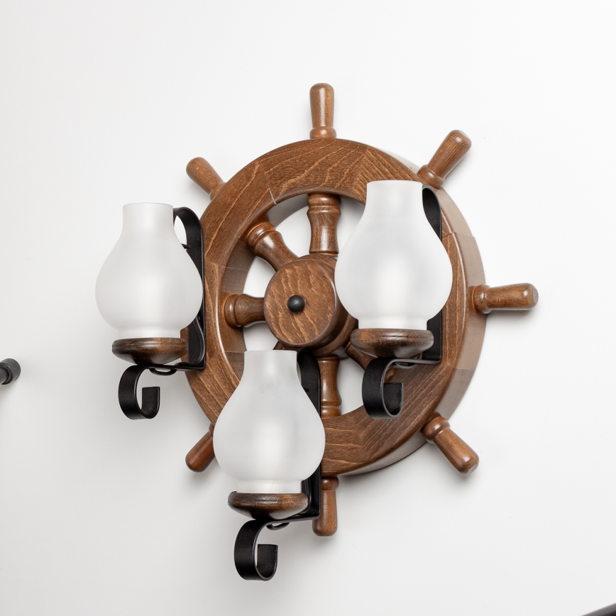 Brilagi - Wandleuchte TIMONA 3xE14/40W/230V Buche/Walnuss