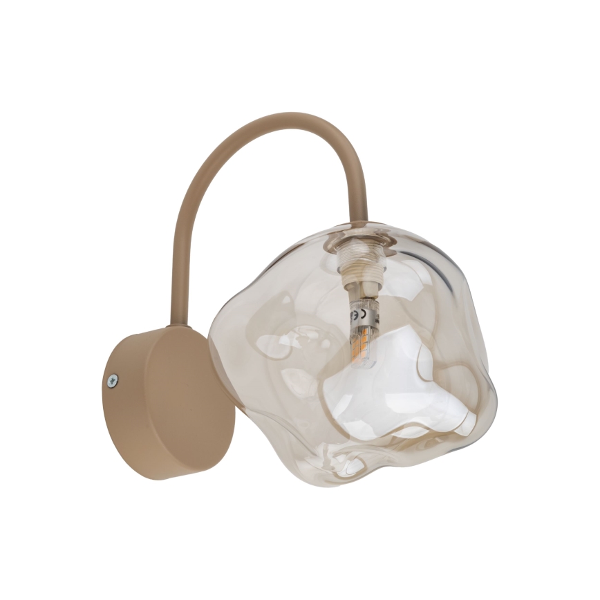 Brilagi - Wandleuchte VULCANO 1xG9/8W/230V beige/rauchfarbenes Beige