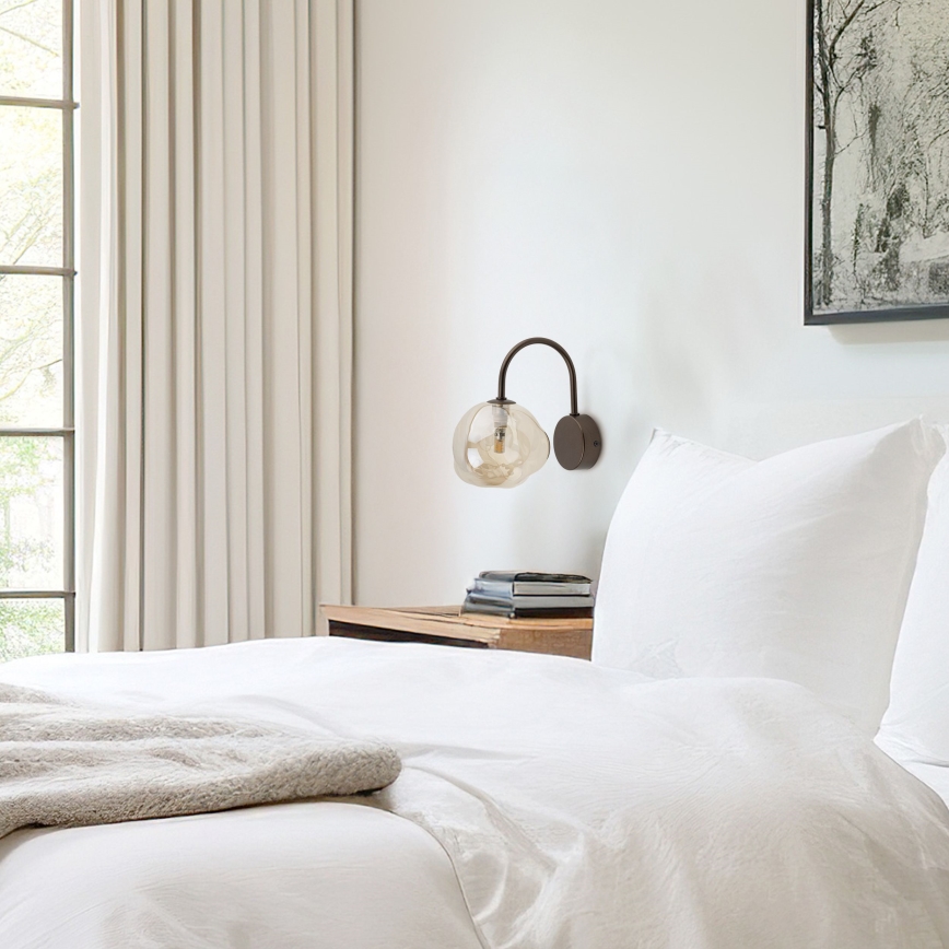 Brilagi - Wandleuchte VULCANO 1xG9/8W/230V braun/rauchbeige