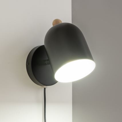Brilagi - Wandspot GALLION 1xE27/15W/230V schwarz
