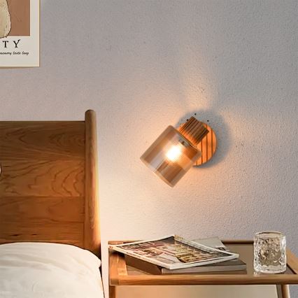 Brilagi - Wandspot HYGGE 1xE14/15W/230V Holz/rauchgrau