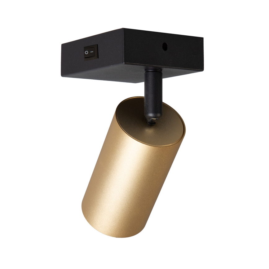 BRILAGI - Wandspot mit Schalter SELE 1xGU10/30W/230V schwarz/gold