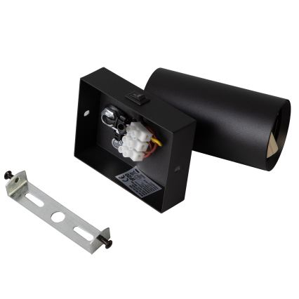BRILAGI - Wand-Spotleuchte mit Schalter SELE 1xGU10/30W/230V schwarz