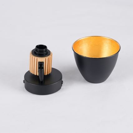 Brilagi - Wandstrahler ODENSE 1xE14/10W/230V Holz/Schwarz