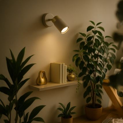 Brilagi - Wandstrahler POKER 1xGU10/25W/230V beige/golden