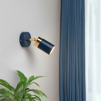 Brilagi - Wandstrahler POKER 1xGU10/25W/230V blau/golden