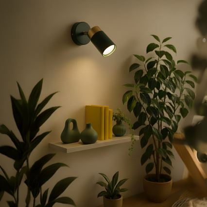 Brilagi - Wandstrahler POKER 1xGU10/25W/230V grün/golden