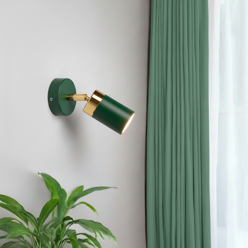 Brilagi - Wandstrahler POKER 1xGU10/25W/230V grün/golden