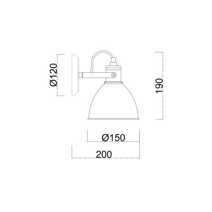 Brilagi - Wandstrahler TECHNO 1xE27/60W/230V bronzen