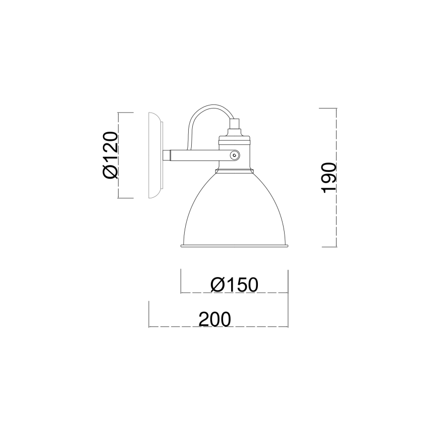 Brilagi - Wandstrahler TECHNO 1xE27/60W/230V cremefarben/Patina