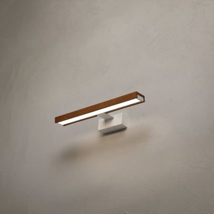 Brilagi - LED-Spiegelbeleuchtung für das Badezimmer 3-in-1 WOODY MIRROR LED/8W/230V 40 cm IP44 weiß/Eiche-Kirsche