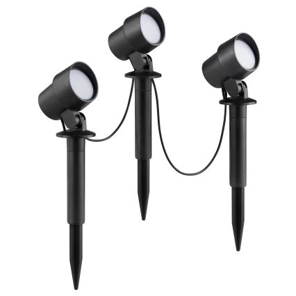 Brilliant - 3er-Set LED-Außenleuchte KAMARA LED/8,5W/230V IP44 schwarz