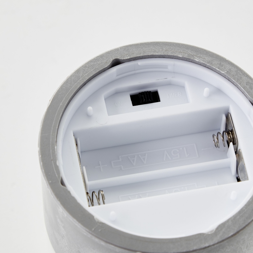 Brilliant - 3er Set LED-Kerze BOUGIE LED/2xAA IP44 grau/rauchfarben