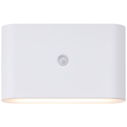 Brilliant - Aufladbare LED-Outdoor-Wandleuchte mit Sensor XINO LED/3W/5V IP44 weiß