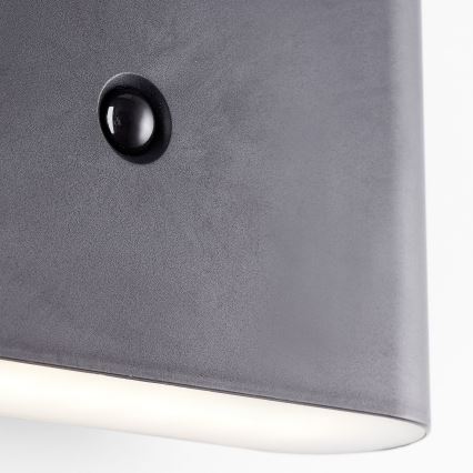 Brilliant - Aufladbare LED-Outdoor-Wandleuchte mit Sensor XINO LED/3W/5V IP44 schwarz