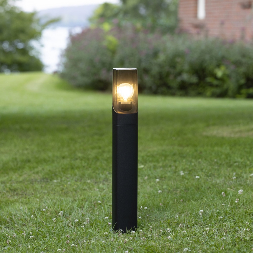 Brilliant - Außenleuchte MINOU 1xE27/10W/230V 60 cm IP44 schwarz/rauchig