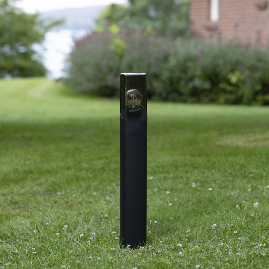 Brilliant - Außenleuchte MINOU 1xE27/10W/230V 60 cm IP44 schwarz/rauchig