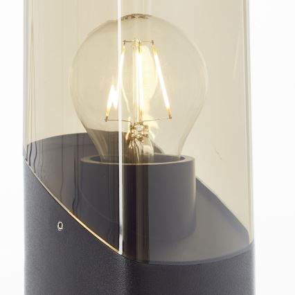 Brilliant - Außenleuchte MINOU 1xE27/10W/230V 60 cm IP44 schwarz/rauchig
