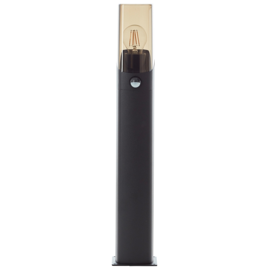 Brilliant - Auβenleuchte mit Sensor MINOU 1xE27/10W/230V IP44 schwarz/rauchig