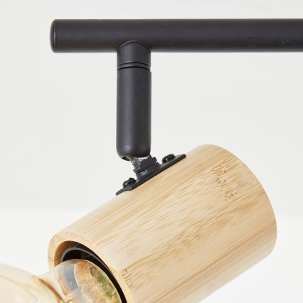 Brilliant - Deckenspot KERRY 6xE27/40W/230V schwarz/Bambus