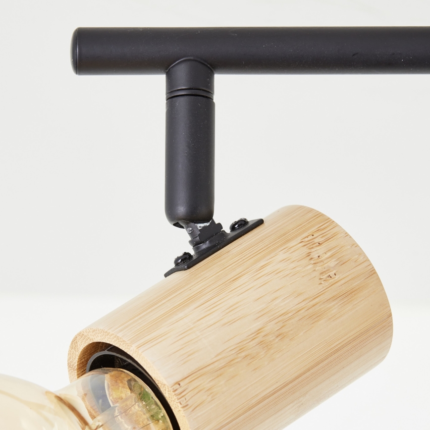 Brilliant - Deckenspot KERRY 6xE27/40W/230V schwarz/Bambus