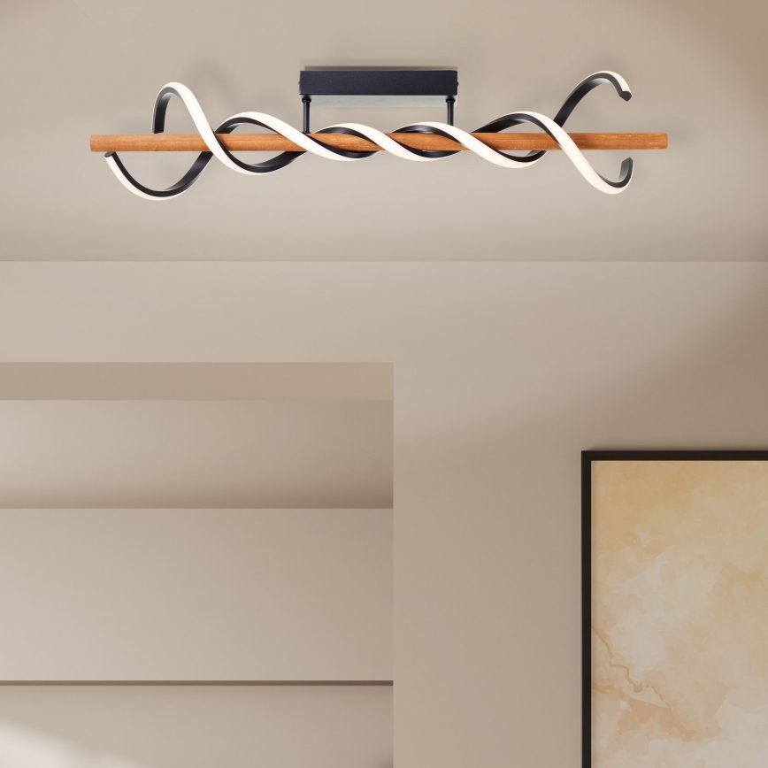 Brilliant - Dimmbare LED-Anbauleuchte AMALIA LED/38W/230V Kiefer - FSC-zertifiziert