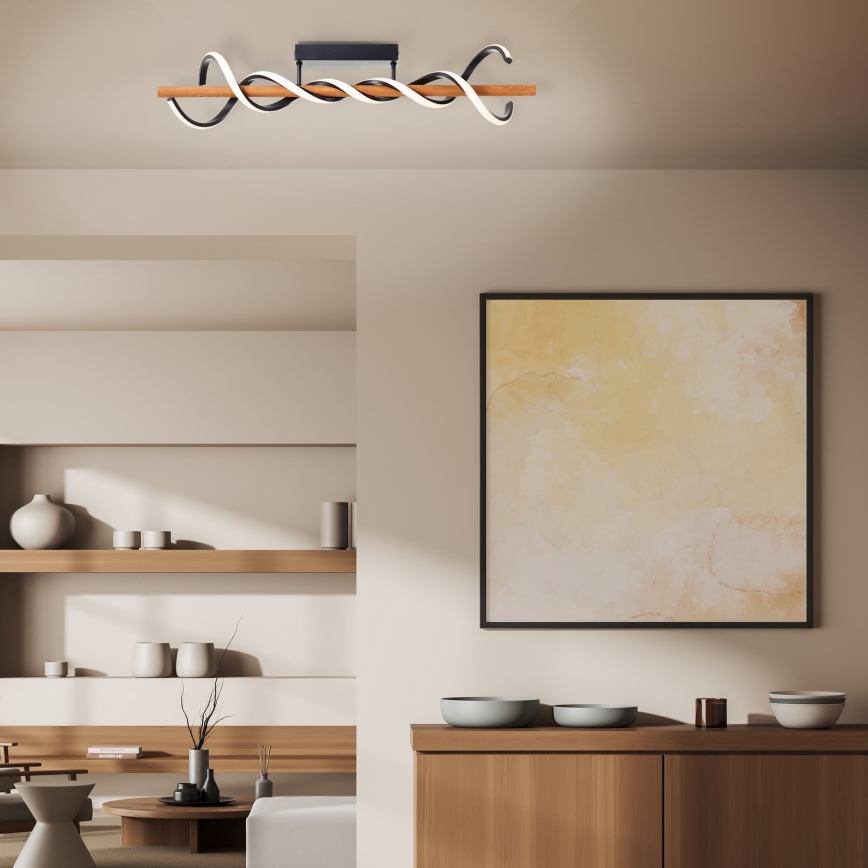 Brilliant - Dimmbare LED-Anbauleuchte AMALIA LED/38W/230V Kiefer - FSC-zertifiziert