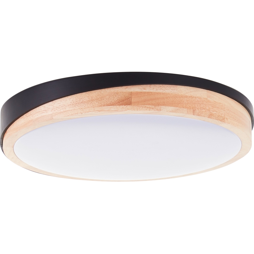 Brilliant - Dimmbare LED-Deckenleuchte BAARLO LED/24W/230V d 35 cm schwarz/Gummibaum - FSC-zertifiziert