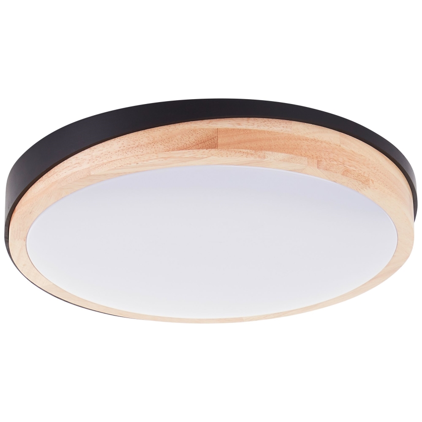 Brilliant - Dimmbare LED-Deckenleuchte BAARLO LED/24W/230V d 35 cm schwarz/Gummibaum - FSC-zertifiziert