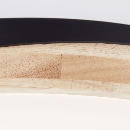 Brilliant - Dimmbare LED-Deckenleuchte BAARLO LED/24W/230V d 35 cm schwarz/Gummibaum - FSC-zertifiziert