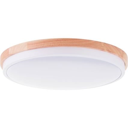 Brilliant - Dimmbare LED-Deckenleuchte BAARLO LED/24W/230V d 35 cm weiß/Gummibaum - FSC-zertifiziert