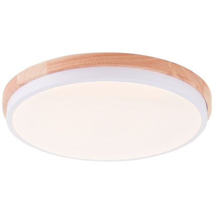 Brilliant - Dimmbare LED-Deckenleuchte BAARLO LED/24W/230V d 35 cm weiß/Gummibaum - FSC-zertifiziert