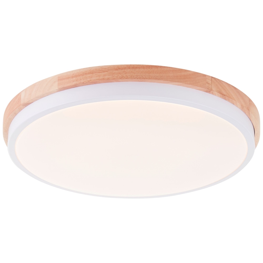 Brilliant - Dimmbare LED-Deckenleuchte BAARLO LED/24W/230V d 35 cm weiß/Gummibaum - FSC-zertifiziert