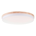 Brilliant - Dimmbare LED-Deckenleuchte BAARLO LED/36W/230V 3000-6500K d 50 cm weiß/Gummibaum + Fernbedienung