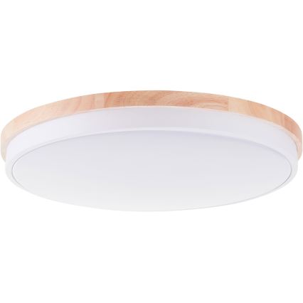 Brilliant - Dimmbare LED-Deckenleuchte BAARLO LED/36W/230V 3000-6500K d 50 cm weiß/Gummibaum + Fernbedienung - FSC-zertifiziert