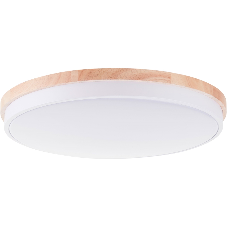 Brilliant - Dimmbare LED-Deckenleuchte BAARLO LED/36W/230V 3000-6500K d 50 cm weiß/Gummibaum + Fernbedienung - FSC-zertifiziert