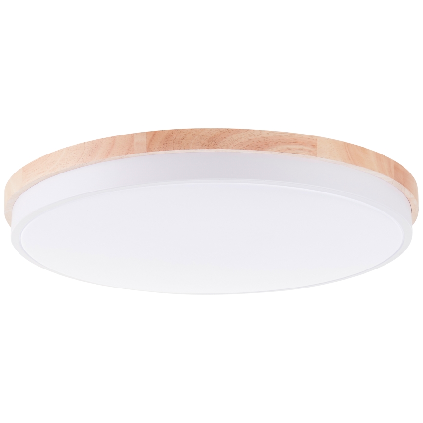 Brilliant - Dimmbare LED-Deckenleuchte BAARLO LED/36W/230V 3000-6500K d 50 cm weiß/Gummibaum + Fernbedienung - FSC-zertifiziert