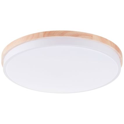 Brilliant - Dimmbare LED-Deckenleuchte BAARLO LED/36W/230V 3000-6500K d 50 cm weiß/Gummibaum + Fernbedienung - FSC-zertifiziert