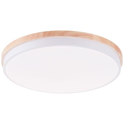 Brilliant - Dimmbare LED-Deckenleuchte BAARLO LED/36W/230V 3000-6500K d 50 cm weiß/Gummibaum + Fernbedienung